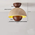 Yellow Travertine Stone LED Ceiling Light for Modern Nordic Ambiance