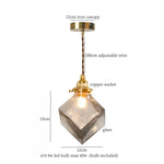 Afralia™ Smoke Gray Glass LED Pendant Light for Home Decor in Brass Finish