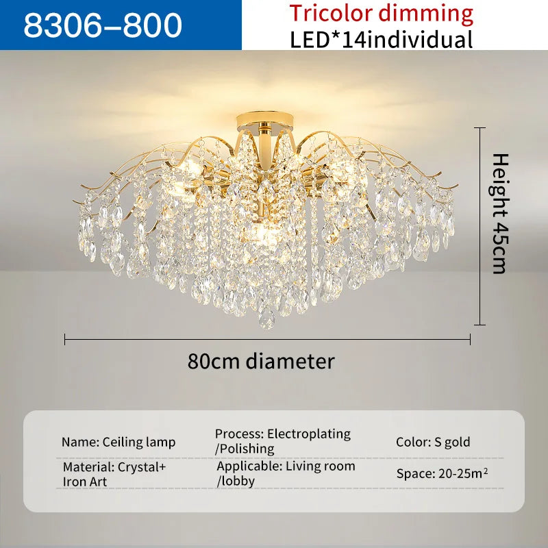 Crystal Chandelier: Luxury French Retro Charm, Modern & Romantic Lighting