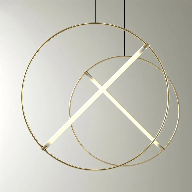 Metal Chandeliers - Modern Minimalist LED Round Hanglamp