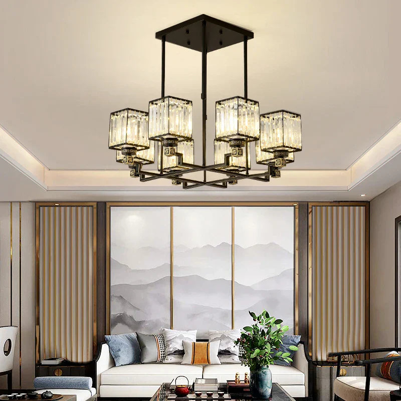 Crystal Chandelier: Modern Light Luxury for Living Room, Bedroom, Restaurant, Villa, Hotel