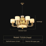 Natural Jade Chandelier - Luxurious Zhongshan Lamps for Dining, Bedroom, and Living Room