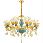 Luxury Ceramic Crystal Chandelier for Living Room, Bedroom, and Restaurant