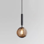Glass Ball Pendant Lamp LED Hanging Light for Minimalist Living Room