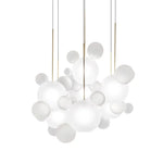 Milky Glass Globes LED Pendant Lights for Dining Room, Modern Luminarias LED Hanging Lamp