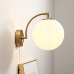 LED Glass Iron Wall Light with Pull Chain Switch for Corridor Living Room Bedroom