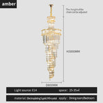Crystal Spiral Chandelier Duplex for Modern Spaces