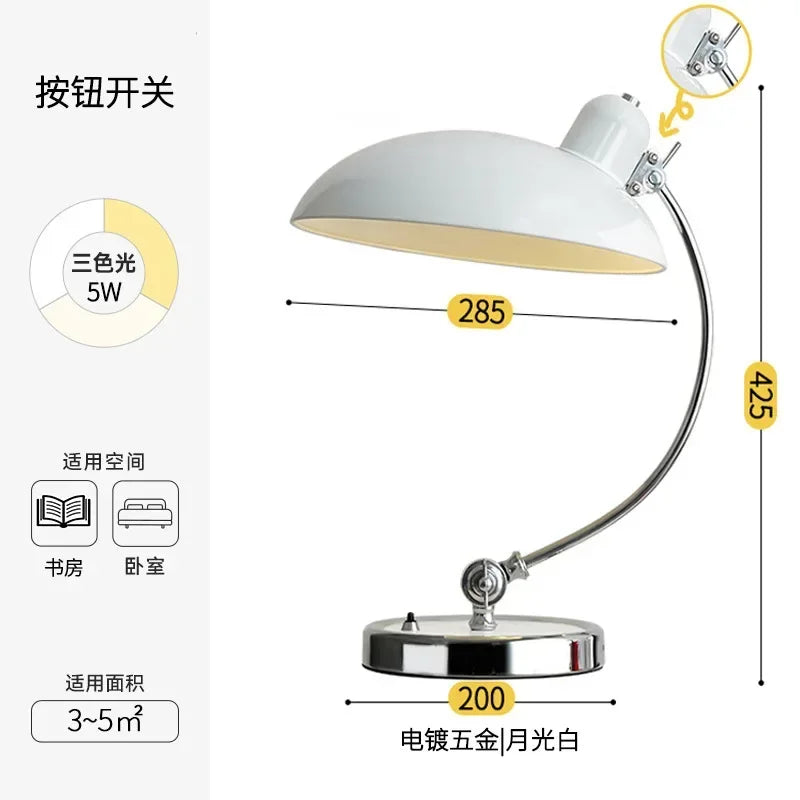 Minimalist Desk Lamp, Classic Retro Nordic Table Lamp for Office and Bedroom