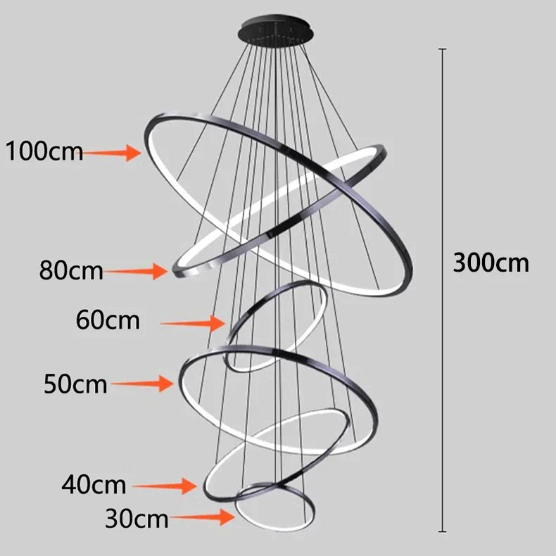 Modern LED Pendant Light Chandeliers for Living Room Staircase Lighting