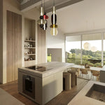 Candy Glass Ceiling Hanging Chandelier for Loft Living Room