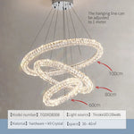 Crystal Chandelier Ring - Elegant Light Luxury for Living Room, Dining Room & Bedroom