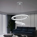 Crystal Ring Chandelier Pendant Light for Living Dining Room