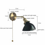 Green Glass Copper LED Wall Lamp Sconce Modern Nordic Design