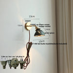 White Glass Copper Wall Sconce LED Stair Light Fixture - Modern Nordic Design