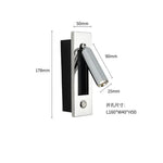 Square Gold & Black Bedroom Wall Light for Reading, Living Room Background