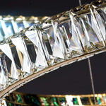 Crystal Ring Ceiling Chandelier | Stainless Steel | Luxury Home Decor