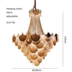 Ginkgo Gold LED Chandelier Fixture for Living Room