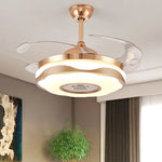 Smart Motor LED Ceiling Fan Light Chandelier with Remote Control