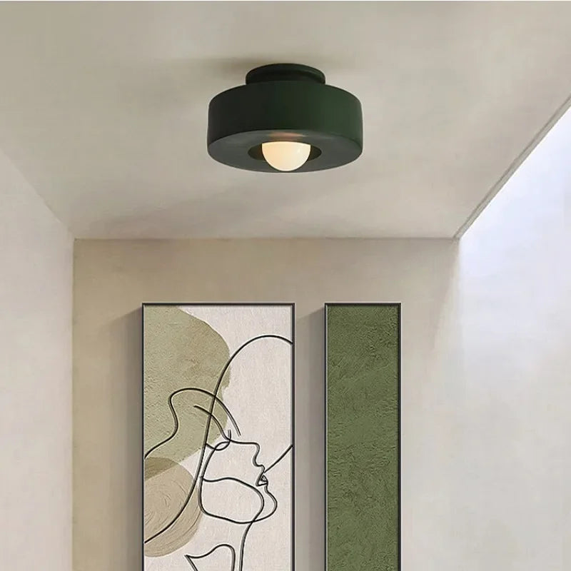 Nordic Wabi Sabi LED Ceiling Light Fixture for Modern Bedroom Decor