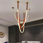 Nordic Belt LED Pendant Lights for Kitchen Island Living Room Chandelier
