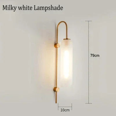 Glass Sconce Wall Lamp for Bedroom Living Room