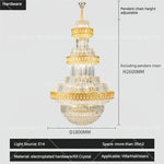 Crystal Chandelier: Villa High Living Room Luxury Lighting