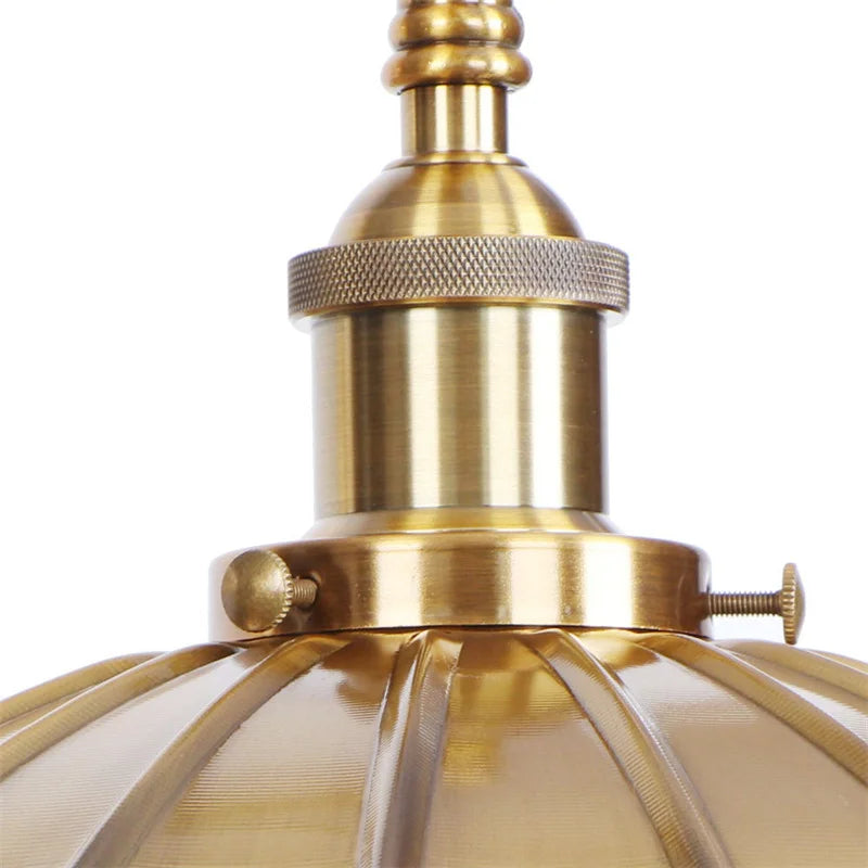 Gold Industrial LED Wall Lamp with Pull Chain Switch for Home Decor