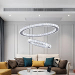 Crystal Ring Chandelier Pendant Light for Living Dining Room