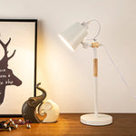 Adjustable Desk Lamp for Children's Bedroom Study, Nordic Style Black White décor