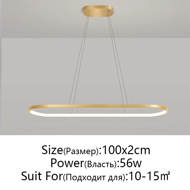 Modern LED Pendant Lamp for Living Room, Restaurant, Bedroom Decor - Remote Control