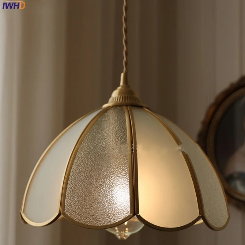 Afralia™ Glass LED Pendant Lamp Adjustable Loft Kitchen Light Fixture