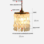 Shell LED Pendant Light - Modern Nordic Copper Hanging Lamp