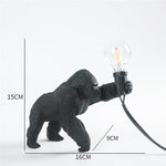 Resin Monkey Table Lamp: Decorative Gorilla Bedroom Light Fixture