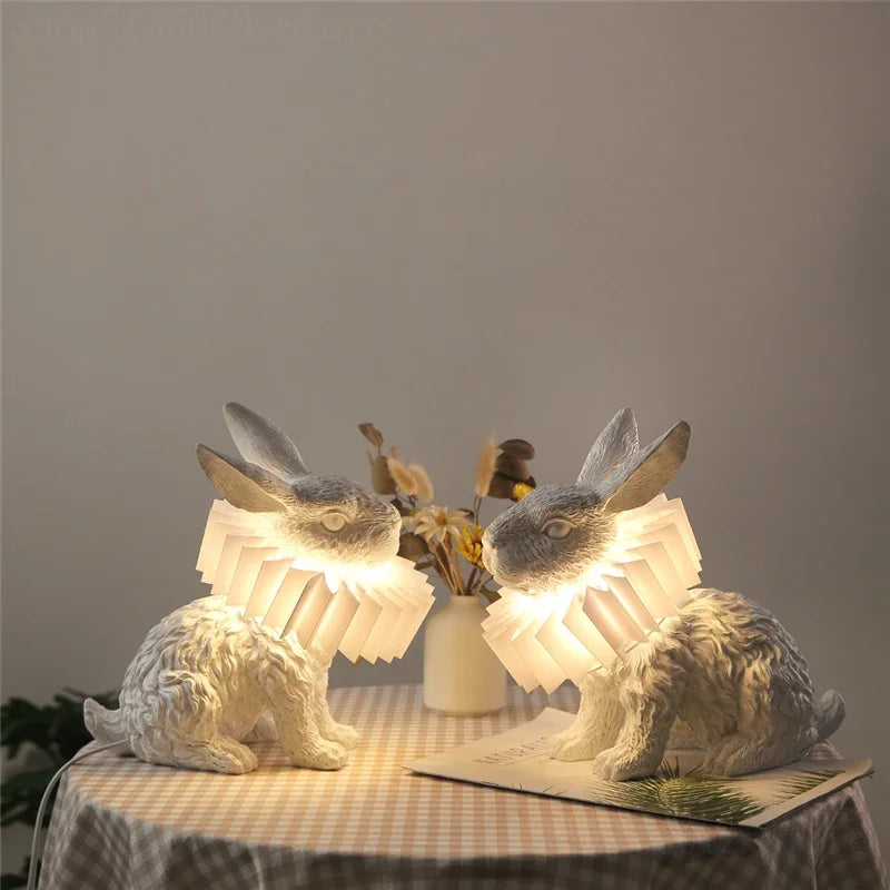 Rabbit LED Table Lamp: Modern Bedroom Bedside Light, Living Room Decor