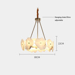 Ivory White Marble Copper LED Ceiling Light Luxury Modern Fixture