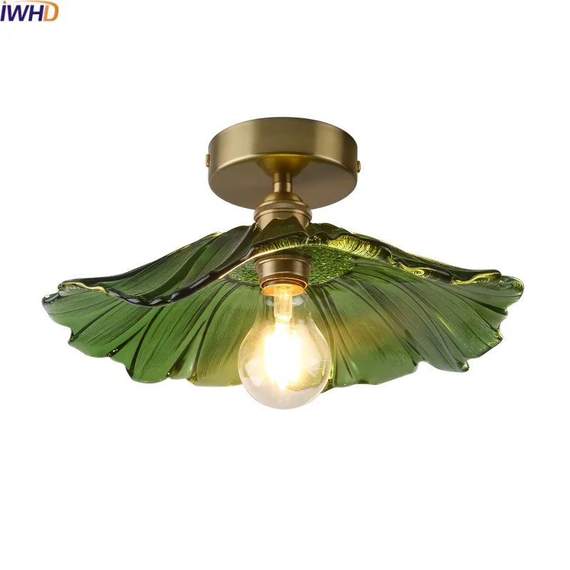 Glass Copper Nordic Ceiling Lamp for Living Room & Balcony.