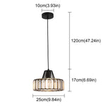 Mini Gold/Black Crystal Pendant Light: Modern Luxury Ceiling Hanging Lamp for Dining Room