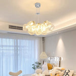 Iced Crystal Chandeliers: Nordic Milan LED Hanging Lights for Living Room