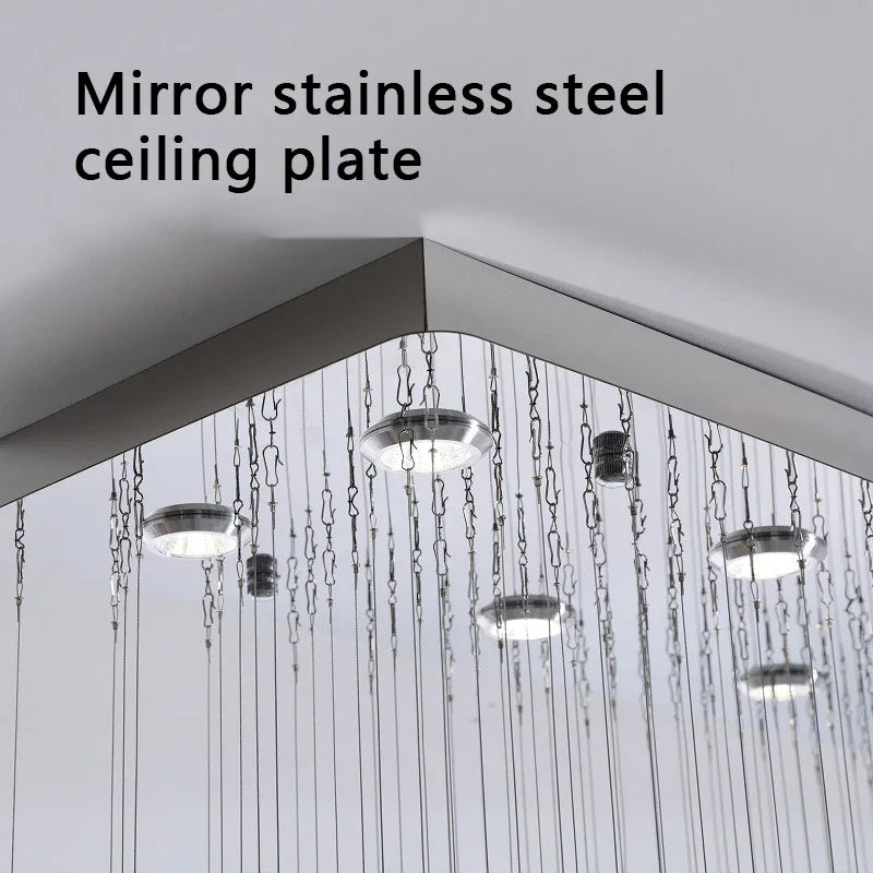 Glass Stone Chandeliers: Modern Luxury LED Pendant Lights for Dining Room Art Decor