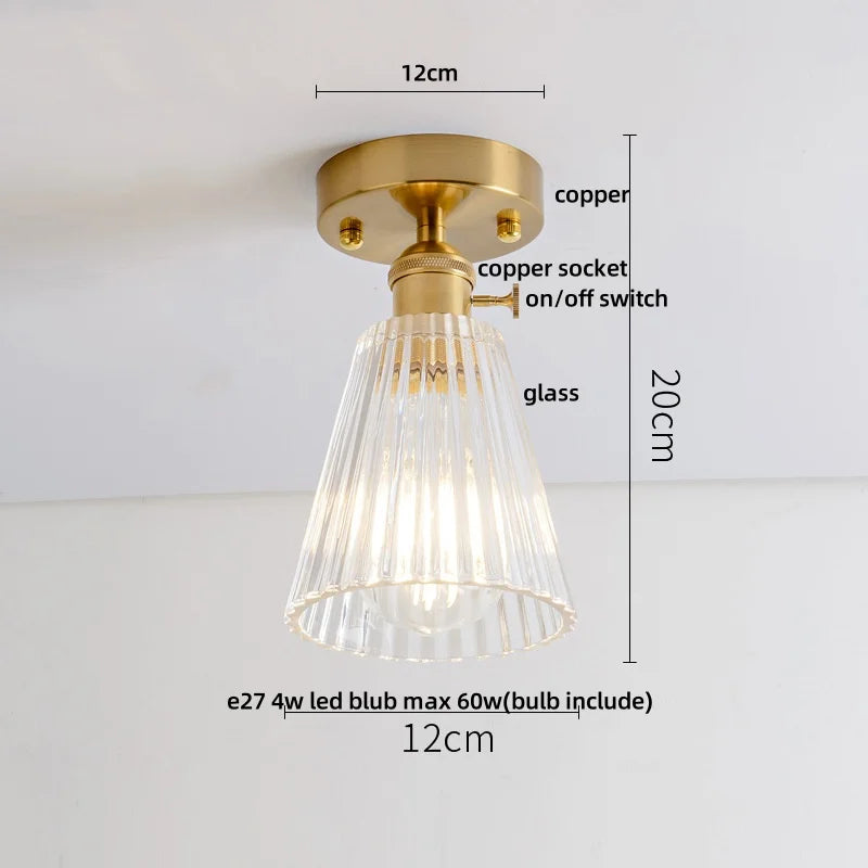 White Glass LED Ceiling Lamp Modern Living Room Bedroom Light