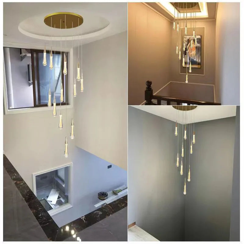 LED Crystal Chandelier for Home Decor & Lighting - Modern & Elegant Ceiling Light