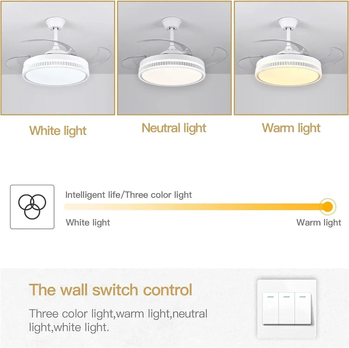 LED Bladeless Ceiling Fan Chandelier for Modern Smart Home Decor