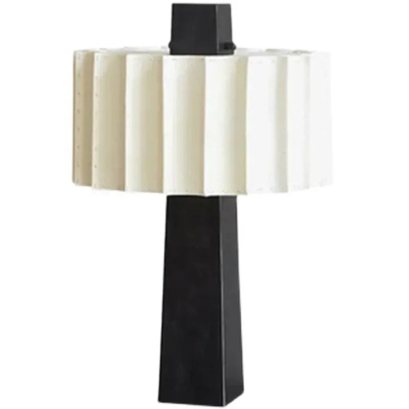 Minimalist Scandinavian Bedside Lamp Black Vertical Table Light