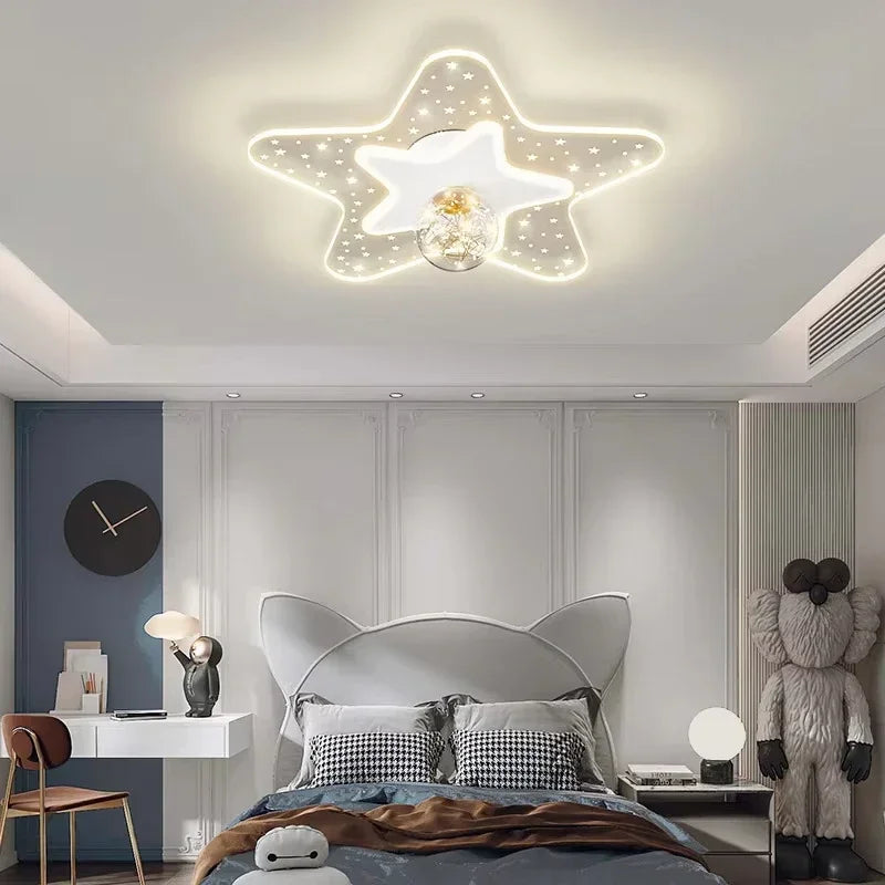 Modern Star LED Ceiling Lights for Living Room Bedroom Children's Room Nursery Lighting