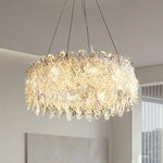 Luxury Crystal LED Round Ceiling Chandelier: Modern Bedroom & Living Room Pendant