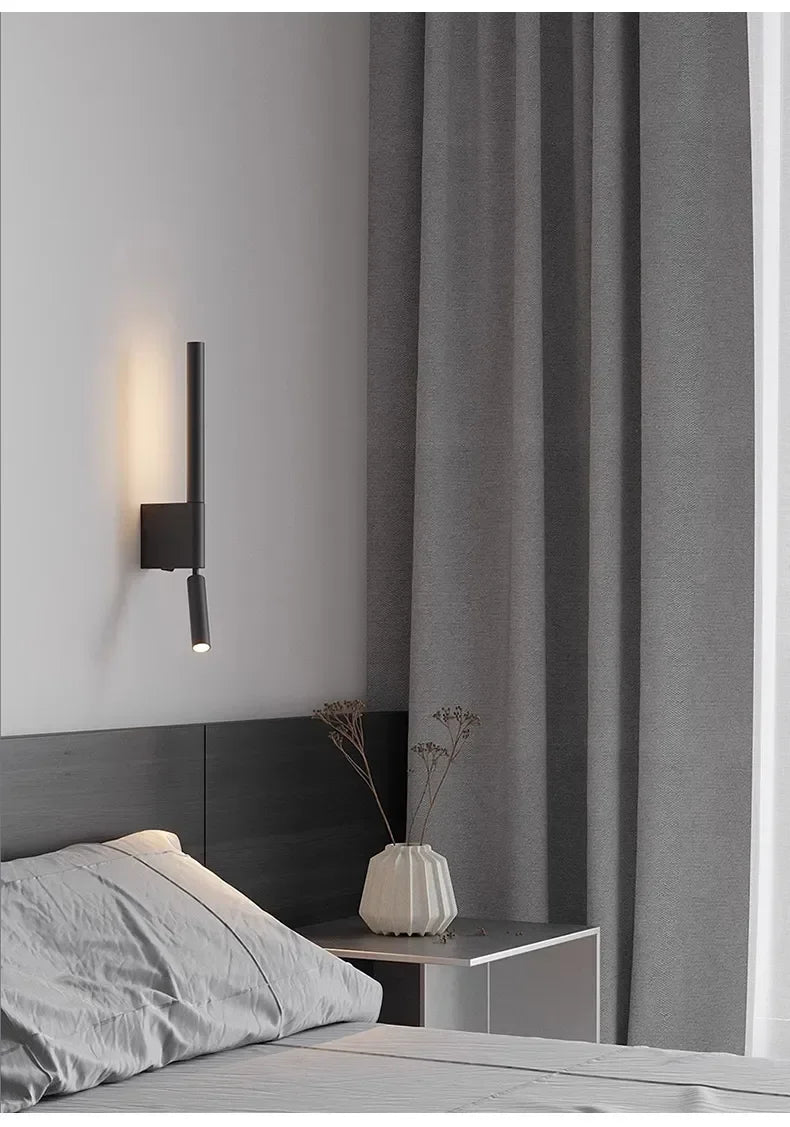 Modern LED Wall Light Black White Decor Bedside Sconce Lamp Spotlight