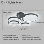 LED Ceiling Chandelier Remote Control Living Room Bedroom Kitchen Lamp White