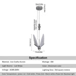 LED Butterfly Pendant Light for Bedroom Living Room: Modern Chanderlier Fixture Lamps