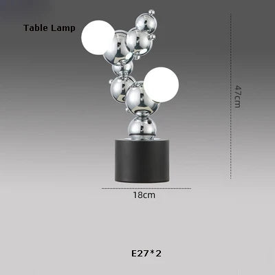 Dimmable LED Hanging Pendant Light for Living Room - Gold Silver Luminaire