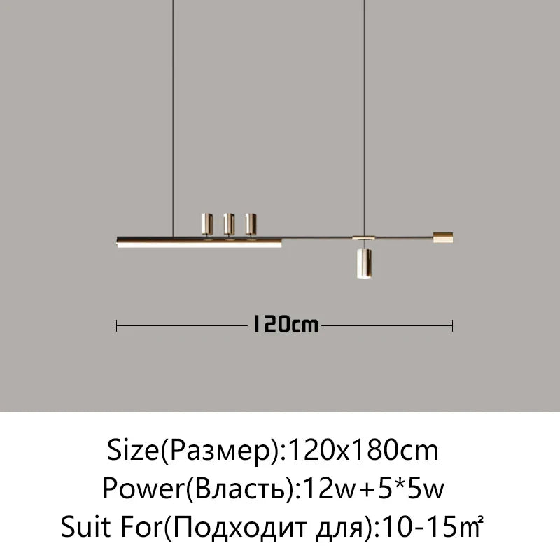 Modern Minimalist LED Ceiling Chandelier for Dining Table Home Indoor Lighting
